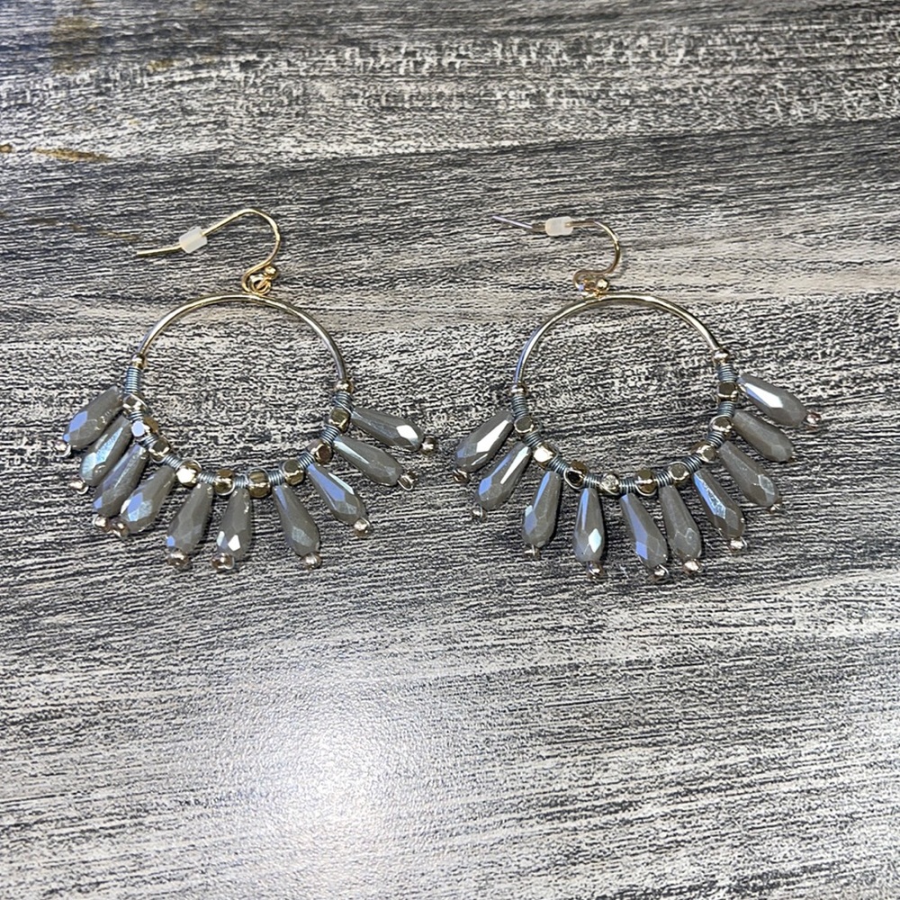 SOLD Gray Dangly Earrings